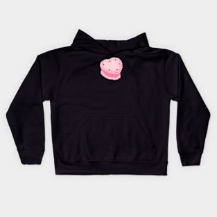 Pink heart shape cake Kids Hoodie